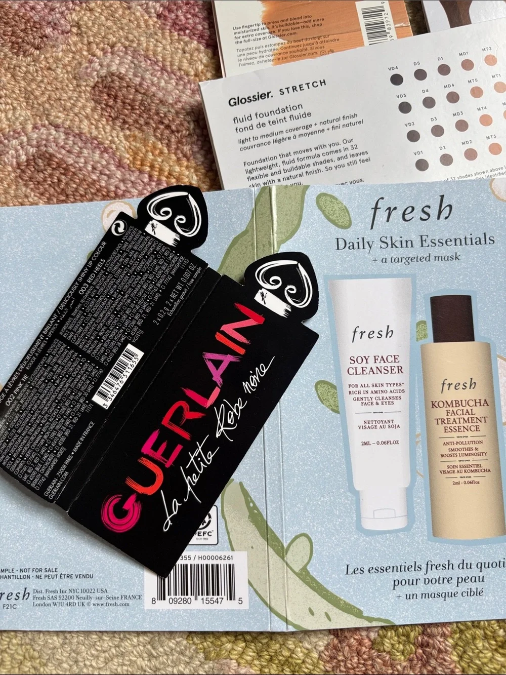 20-pc skin to eyes to lips SO MANY samples Bobbi Brown, Guerlain, Glossier +more
